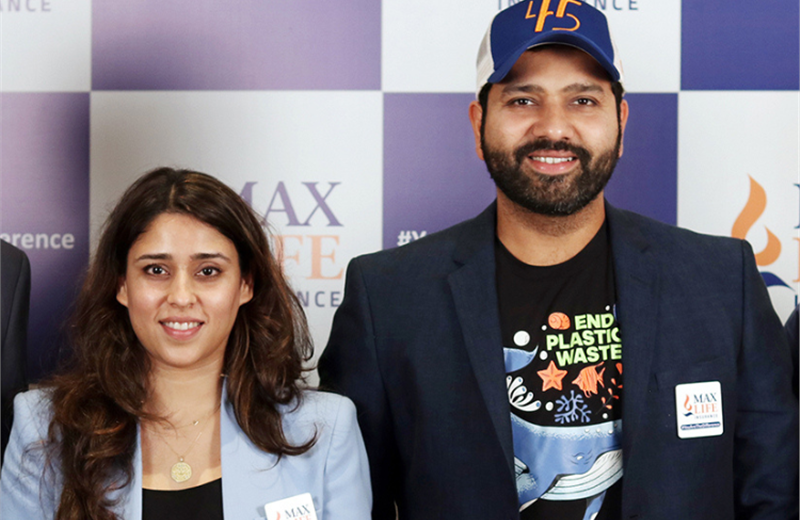 Max Life Insurance gets Rohit Sharma and Ritika Sajdeh as brand ambassadors